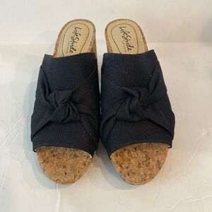 Life stride Laguna Black Block Heel Sandal